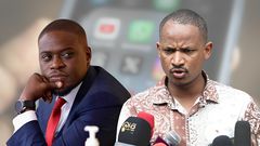 A collage of Nairobi Governor Johnson Sakaja and MP Babu Owino