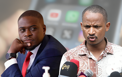 A collage of Nairobi Governor Johnson Sakaja and MP Babu Owino