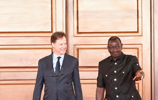 President William Ruto with Meta Global President Nick Clegg at State House, Nairobi on March 18, 2024