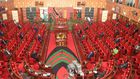 National Assembly of Kenya with members exercising social distancing