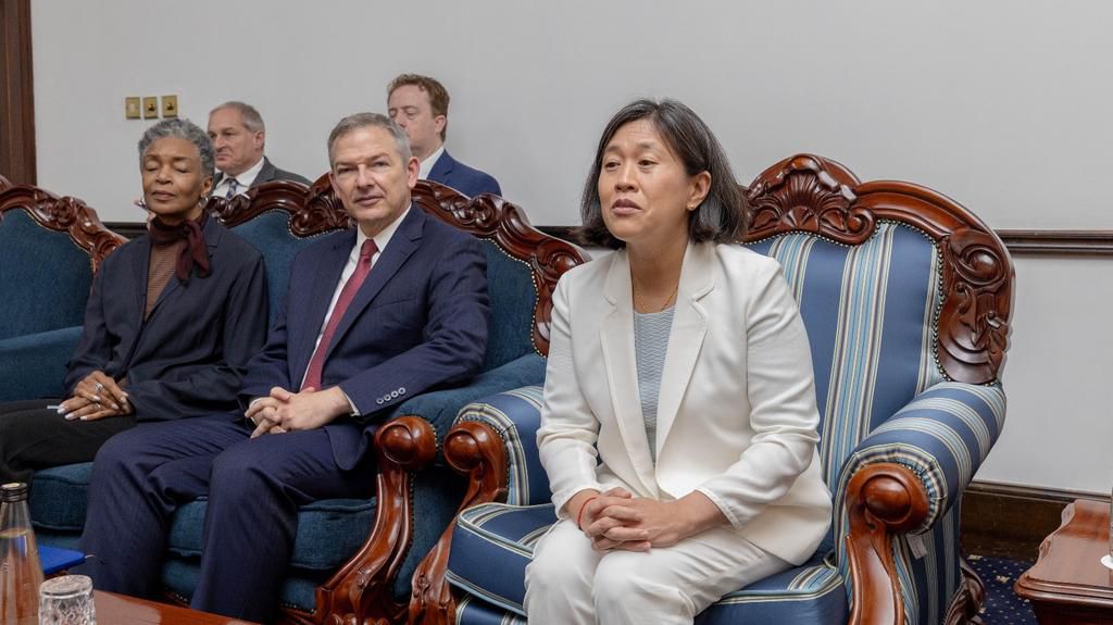 U.S. Trade Representative Ambassador Katherine Tai with her delegation at State House, Nairobi on July 19, 2023