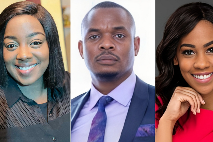 From left: Jackie Matubia, Kennedy Rapudo & Victoria Rubadiri