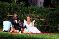 Gukena FM radio presenter MC Kajim and his wife Wambui