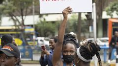 Protestors during Occupy Parliament protests in Kenya