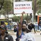 Protestors during Occupy Parliament protests in Kenya