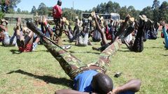 Candidates at a past KDF recruitment drive