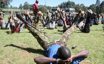 Candidates at a past KDF recruitment drive