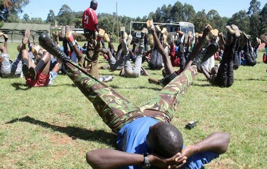 Candidates at a past KDF recruitment drive