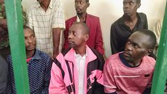 Suspected cult leader Paul Mackenzie and other suspects when they were presented in court