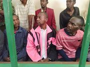Suspected cult leader Paul Mackenzie and other suspects when they were presented in court
