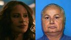 Sofia Vergara as Griselda Blanco, left; right, the real-life Griselda Blanco in an undated photo from the Florida Dept. of Corrections.Netflix; Fla. Dept. of Corrections/Associated Press