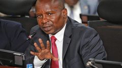 Interior CS Kithure Kindiki addressing the National Assembly Committee on National Cohesion and Equal Opportunities on September 28, 2023
