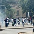 Protestors in Nairobi CBD