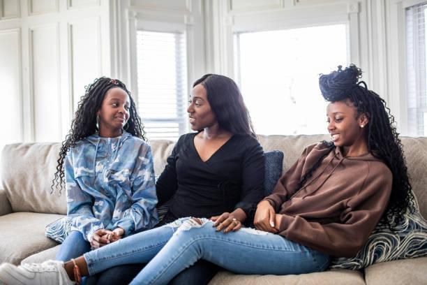 Women having a conversation