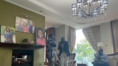 William Ruto with Raila Odinga at Raphael Tuju's home in Karen in March 2020