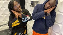 Radio presenters Chito Ndhlovu and Cyd Wambui