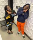 Radio presenters Chito Ndhlovu and Cyd Wambui