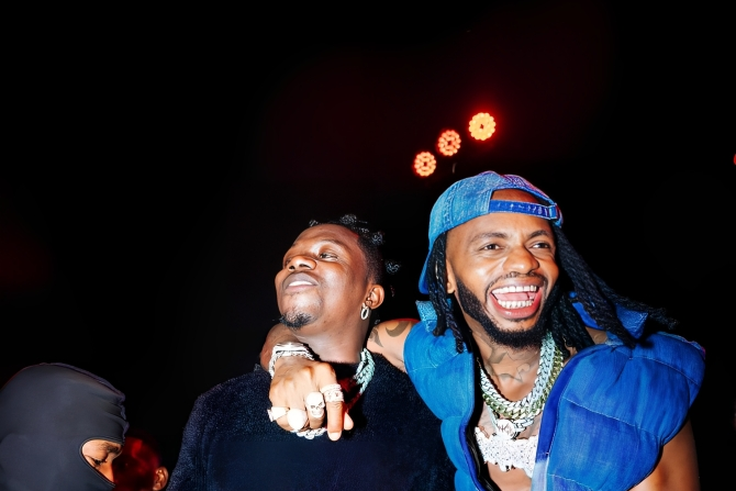 Rayvanny (left) and Diamond Platnumz