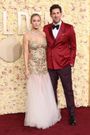 (L-R) Emily Blunt and John Krasinski attend the 81st Annual Golden Globe Awards at The Beverly Hilton on January 07, 2024 in Beverly Hills, California. (Photo by Amy Sussman/Getty Images)