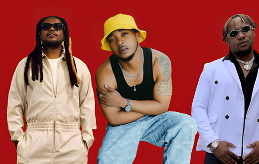From left: Nyashinski, Kusah & King Mokker