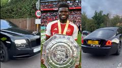 Watch: Fans rate Partey’s Lamborghini as the best as Arsenal players parade luxurious cars