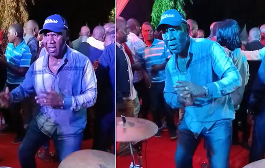 Former Auditor General Edward Ouko dancing