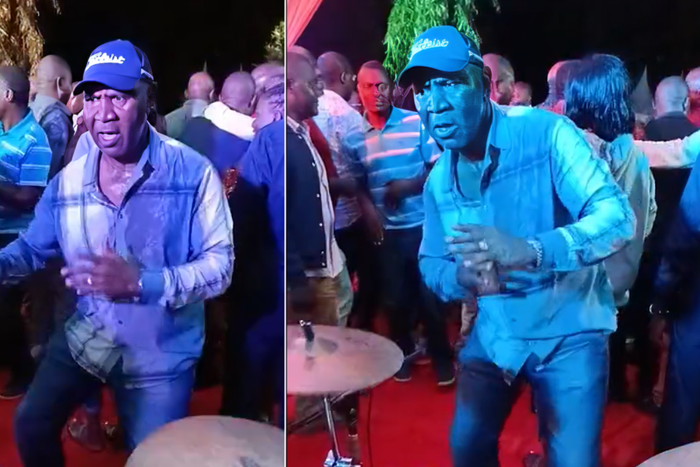 Former Auditor General Edward Ouko dancing