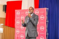 Absa Kenya CEO Abdi Mohamed speaks during an event at Strathmore University on May 22, 2023