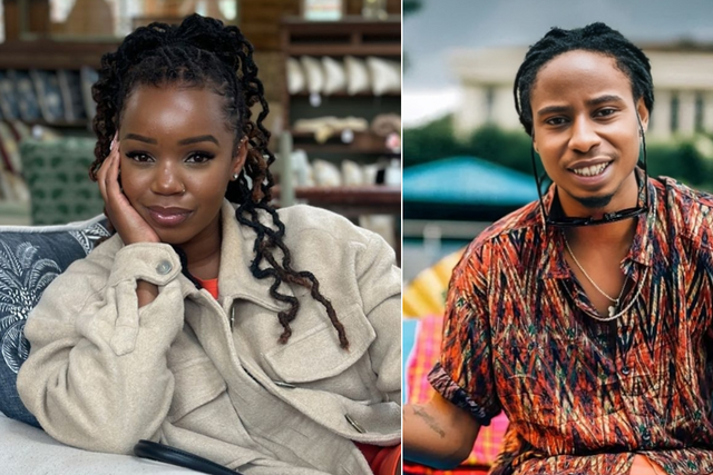 A collage of Joanna Kinuthia and Chris Kaiga