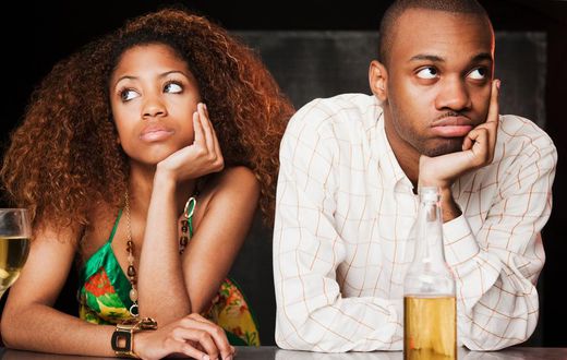Couple on a bad date