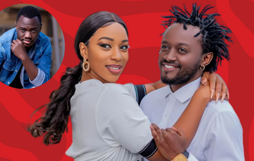Bahati with his wife Diana Marua and Eddie Butita
