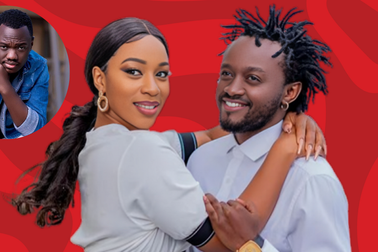 Bahati with his wife Diana Marua and Eddie Butita