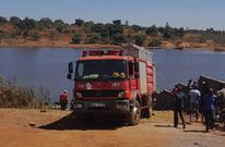 A rescue vehicle in Juja dam where two people drowned