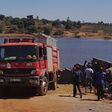 A rescue vehicle in Juja dam where two people drowned