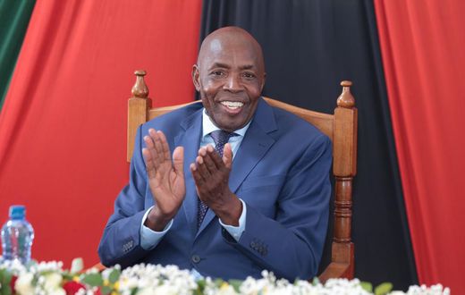 Education CS Ezekiel Machogu officiating the release of 2023 KCSE examinations at Moi Girls High School, Eldoret