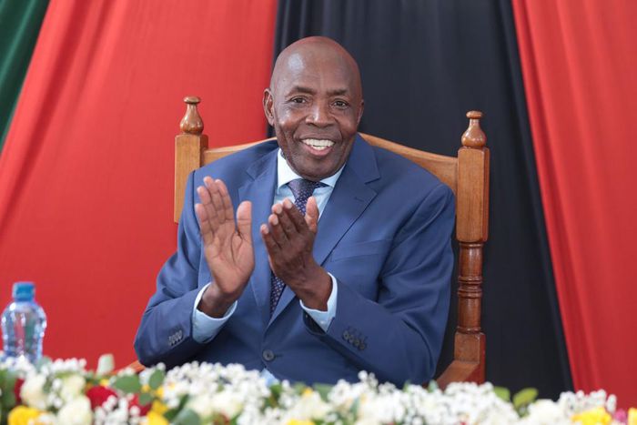 Education CS Ezekiel Machogu officiating the release of 2023 KCSE examinations at Moi Girls High School, Eldoret