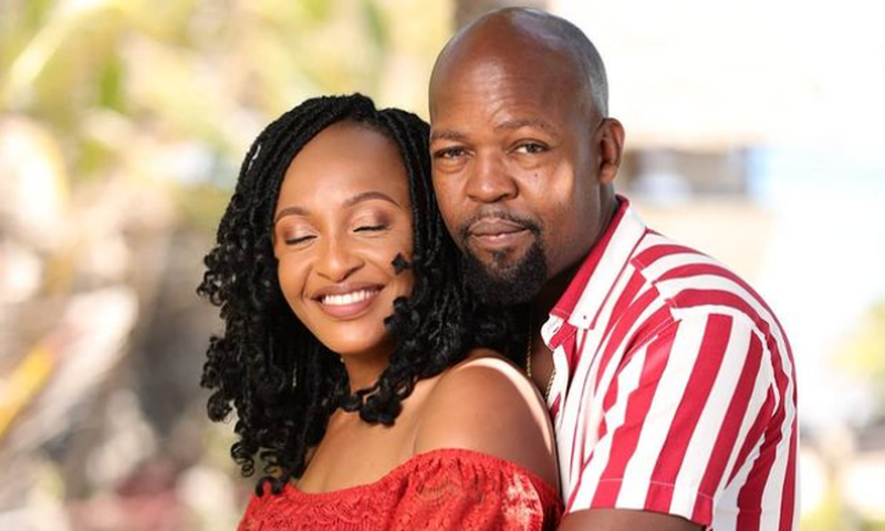 Alex Mwakideu with wife Mariam Mbela