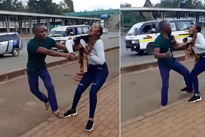 A conductor assaulting  a passenger on Thika Road