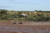 Pilots save driver from flooded river after tanker full of petrol was washed away in Galana Kulalu. Photo credits: Sheldrick Wildlife Trust
