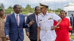 President William Ruto with General Charles Muriu Kahariri at a previous function