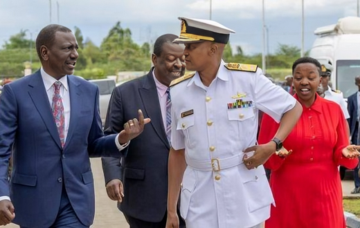 President William Ruto with General Charles Muriu Kahariri at a previous function