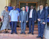 INTERPOL President Maj Gen Dr Ahmed Naser AL-RAISI held a meeting with the Inspector General National Police Service Japheth Koome at NPS Headquarters, Nairobi on February 13, 2023