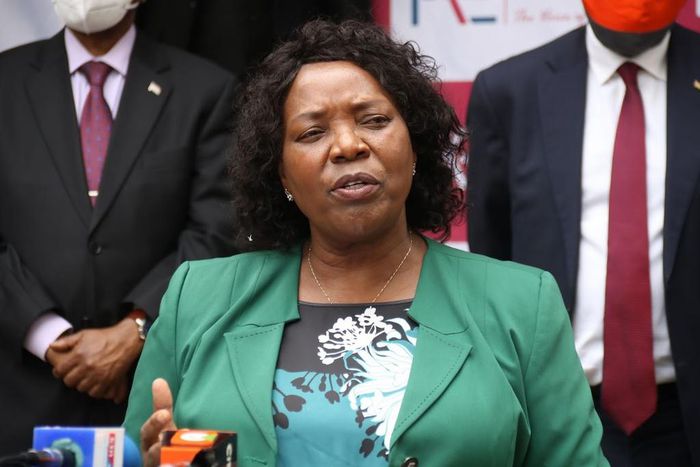 FKE CEO Jacqueline Mugo during a past media briefing