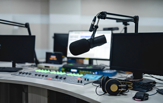 A file photo of a radio studio