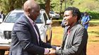 A past photo of comedian Chipukeezy with President William Ruto