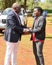 A past photo of comedian Chipukeezy with President William Ruto