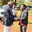 A past photo of comedian Chipukeezy with President William Ruto