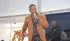 Embakasi MP Babu Owino attending the burial ceremony of Rex Kanyike Masai at Machakos on July 5, 2024