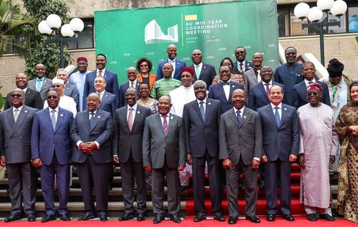 President William Ruto with visiting African heads of state and other dignitaries