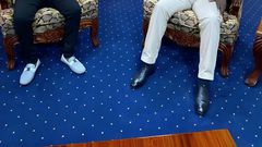 File image of former Nairobi Governor Mike Sonko with President William Ruto
